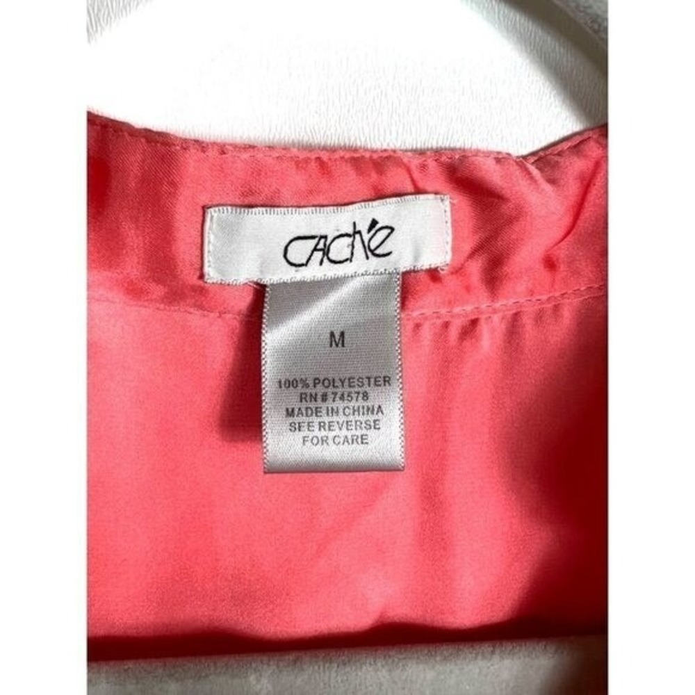 Cache Sleeveless Collared Button Front Pocket Blo… - image 4